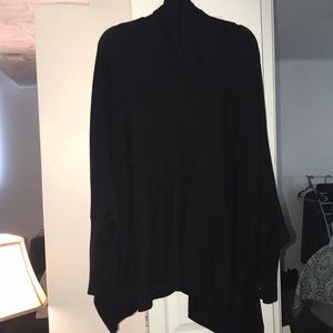Black, loose turtle neck sweater